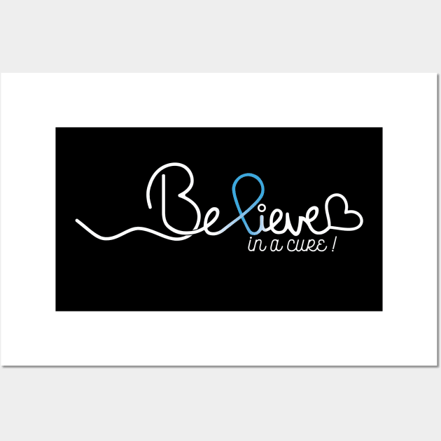 Believe- Lymphedema Gifts Lymphedema Awareness Wall Art by AwarenessClub